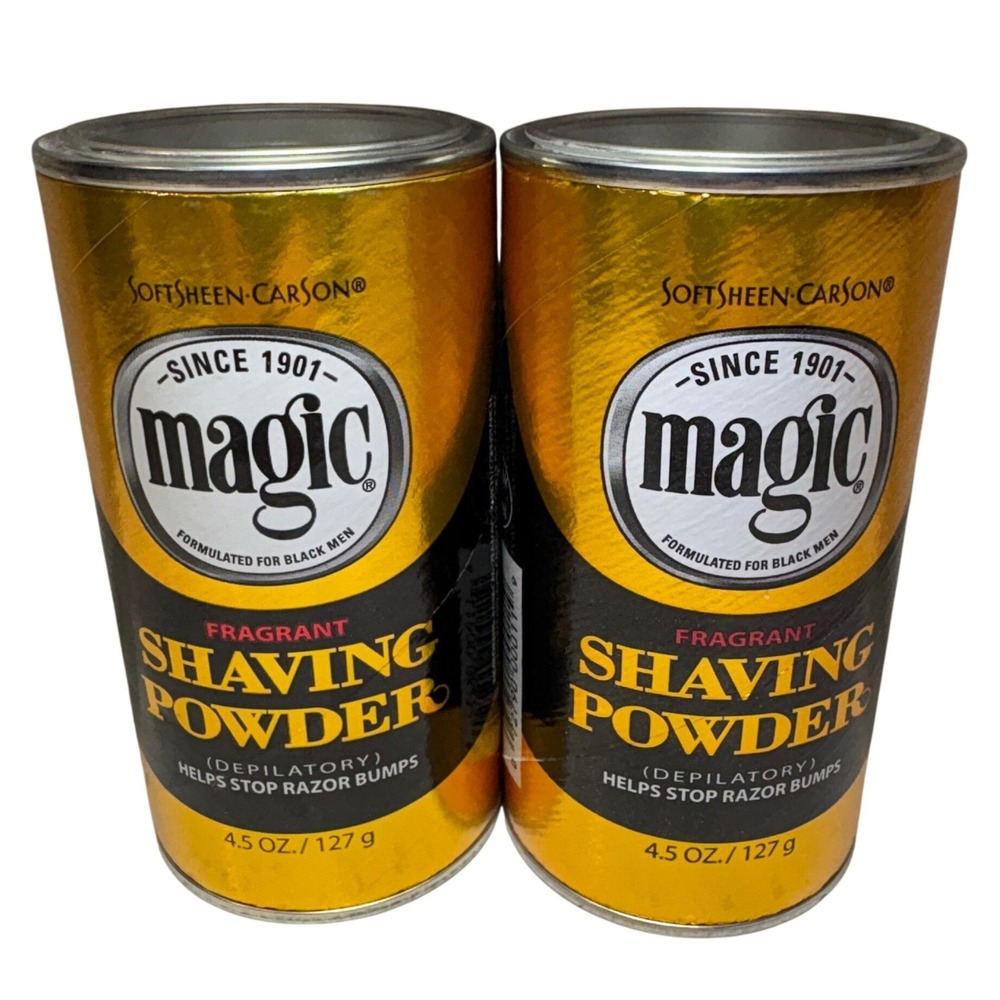 SoftSheen-Carson Magic Shaving Powder Mens 4.5oz Gold Fragrant‎ 2 Pack